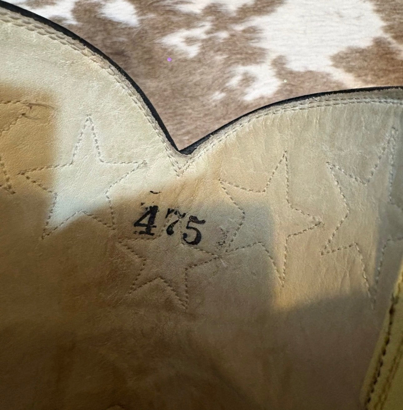 Handcrafted RJ of El Paso Western Heeled Boots in Yellow and Brown suede size 9
