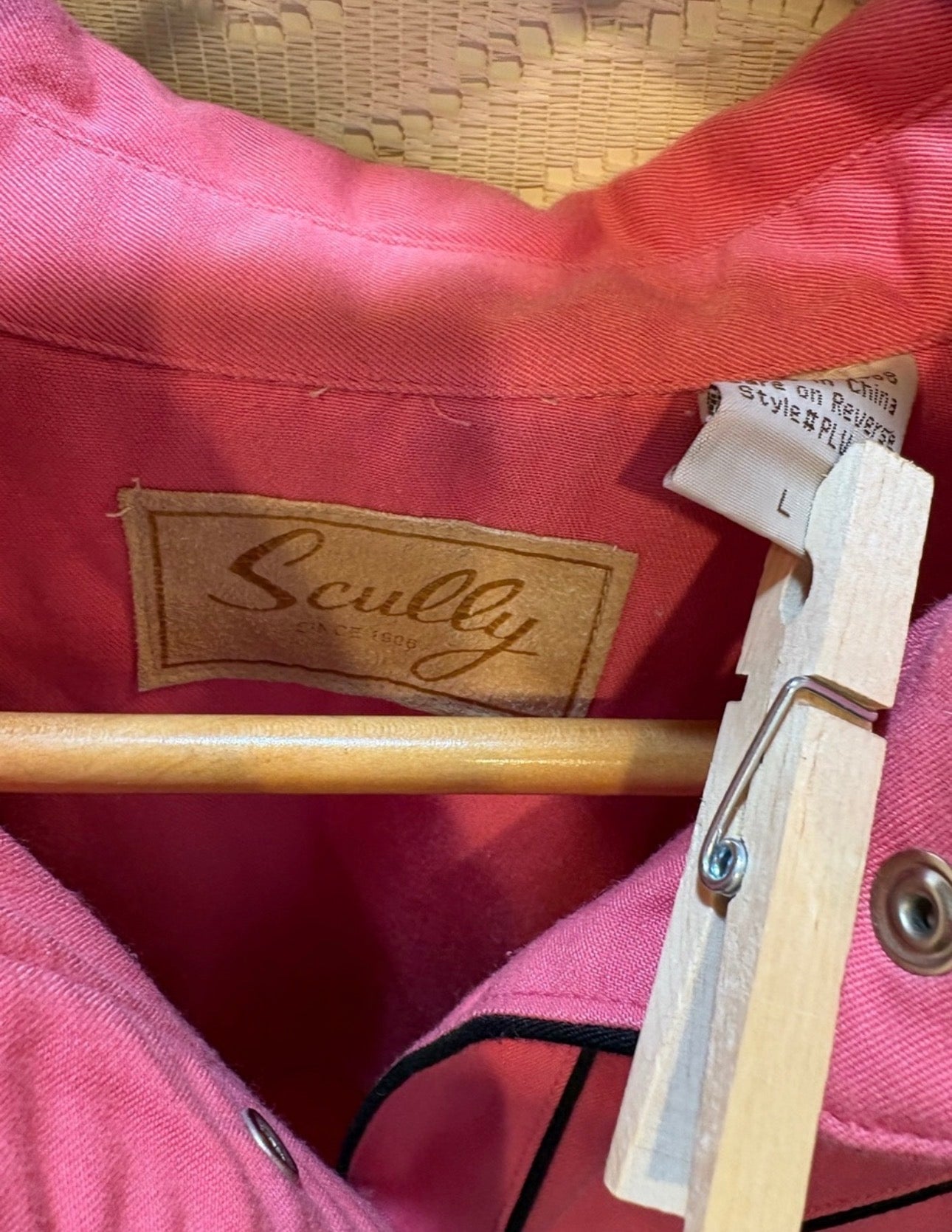 Scully Pink Sleeveless Western Button-Down Shirt with Guitar Embroidery