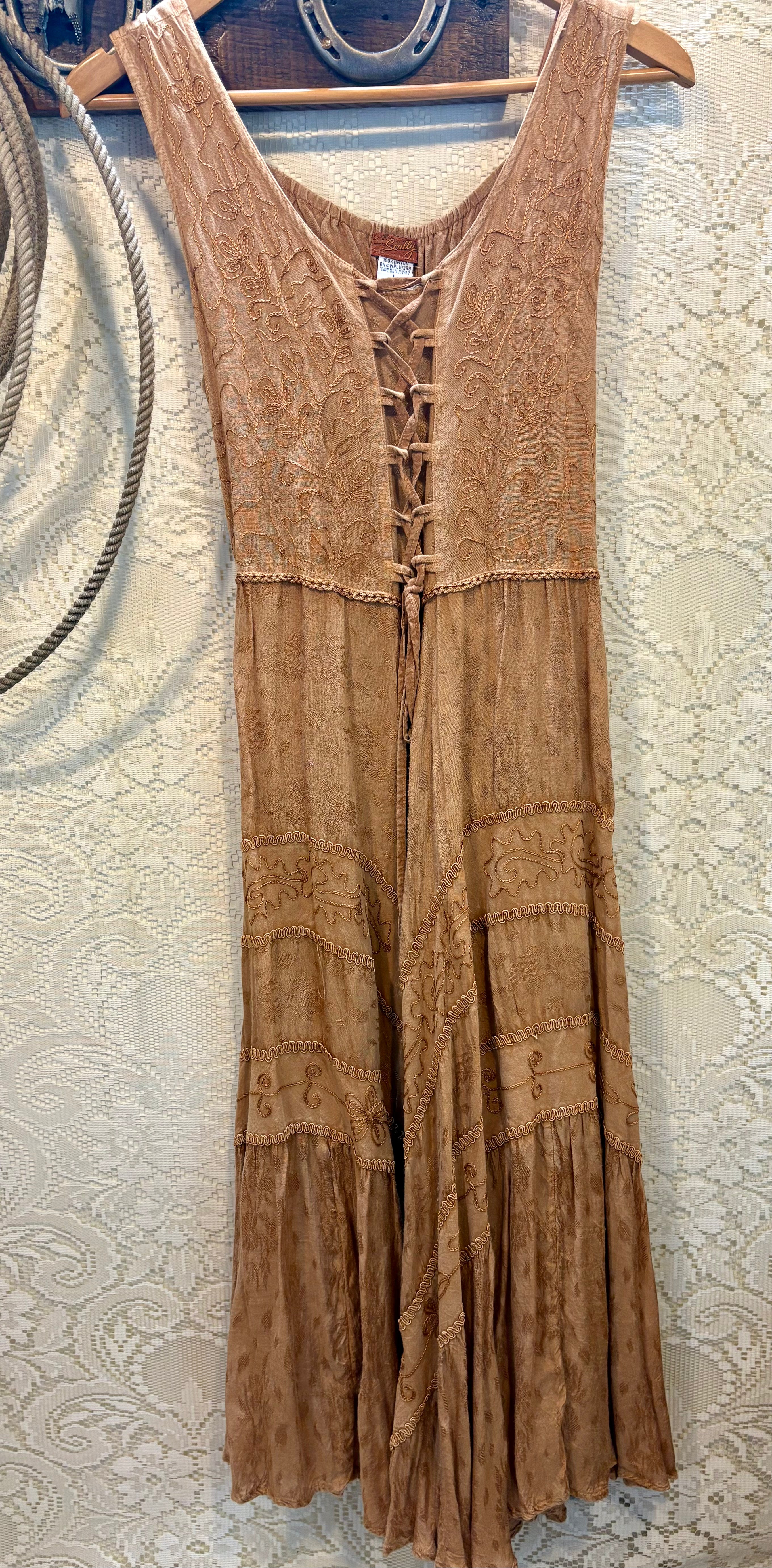 Scully Bohemian Lace Up Dress size Large