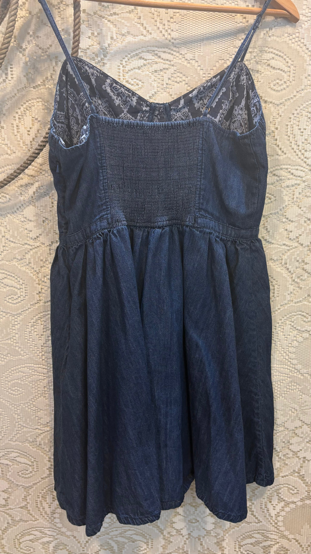 Free People Retro Denim Fit and Flare Dress size Large