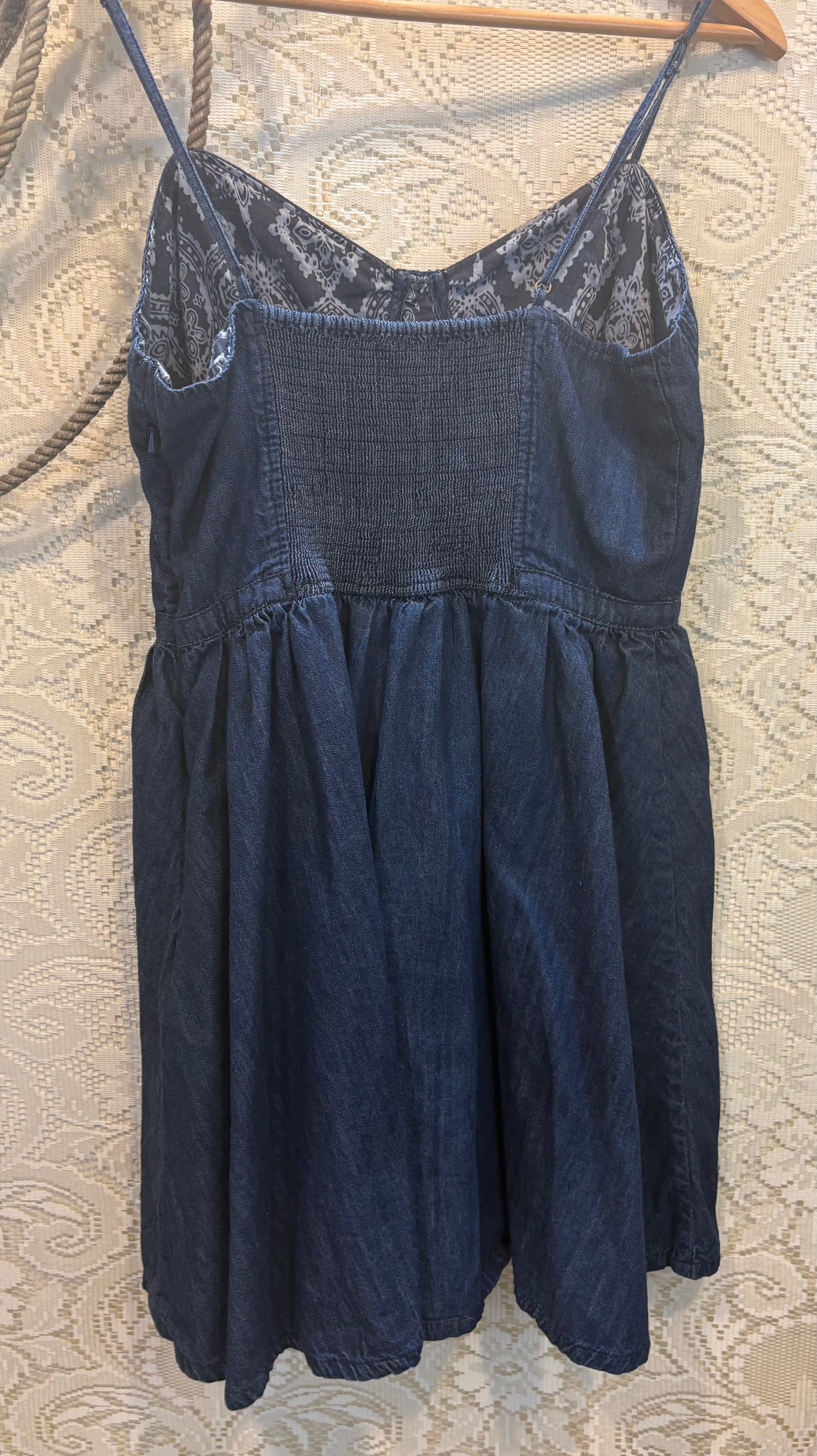 Free People Retro Denim Fit and Flare Dress size Large