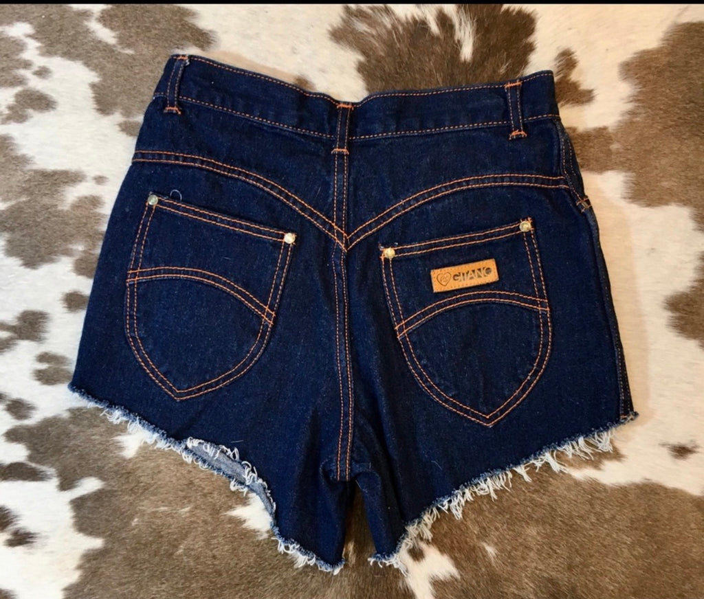 Dark Rinse Vintage Gitano Denim Jean Daisy Dukes