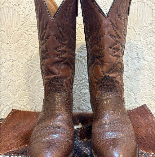 Brown Leather Cowboy Boots men’s size 9 1/2 D