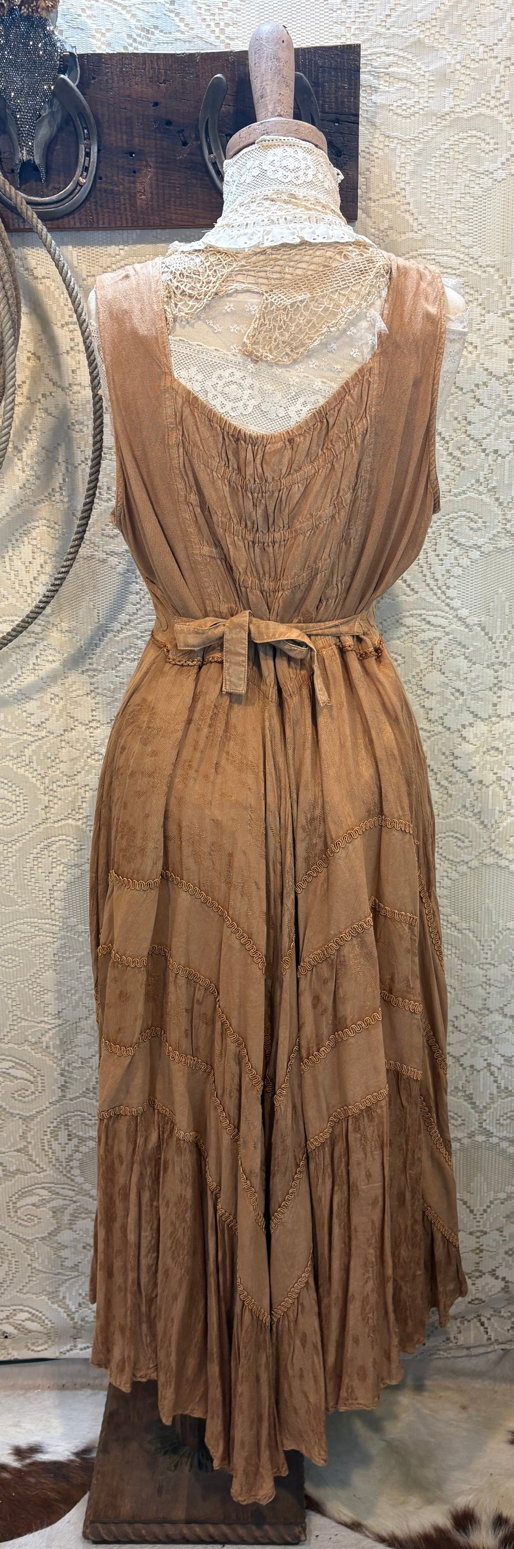 Scully Bohemian Lace Up Dress size Large