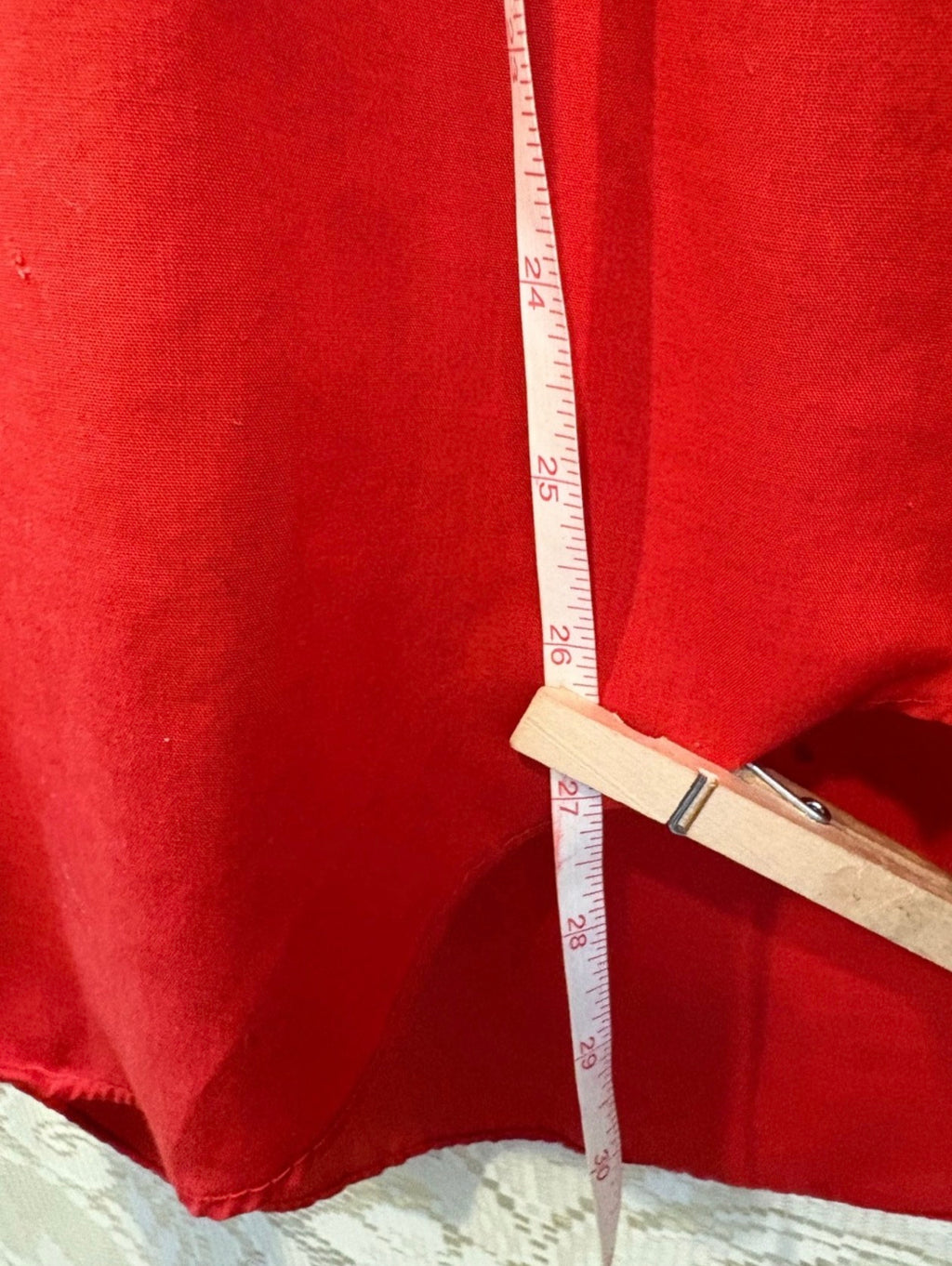 Vintage Red Western Button-Down Shirt with White Floral Embroidery