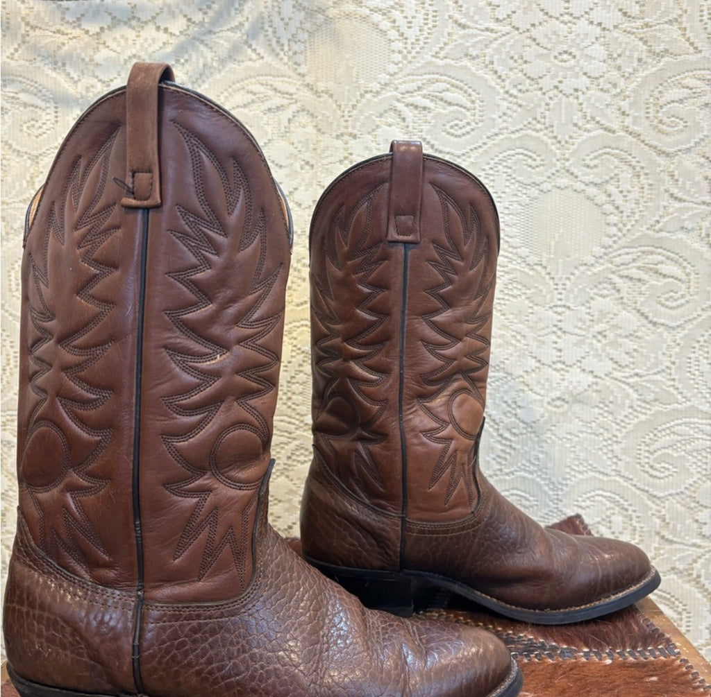 Brown Leather Cowboy Boots men’s size 9 1/2 D