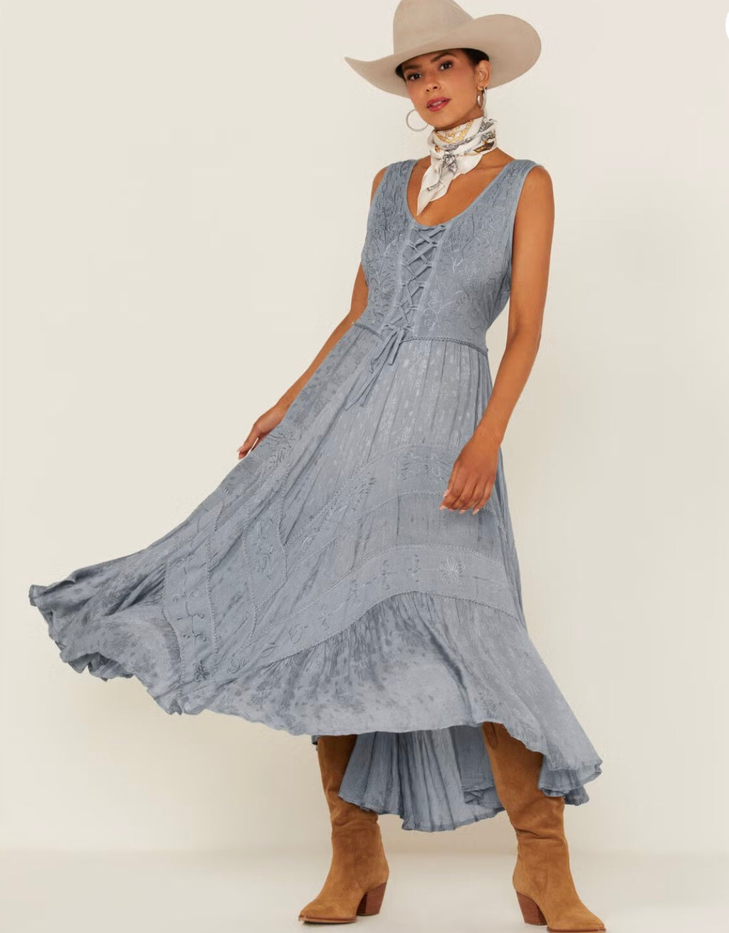 Scully Bohemian Lace Up Dress size Large
