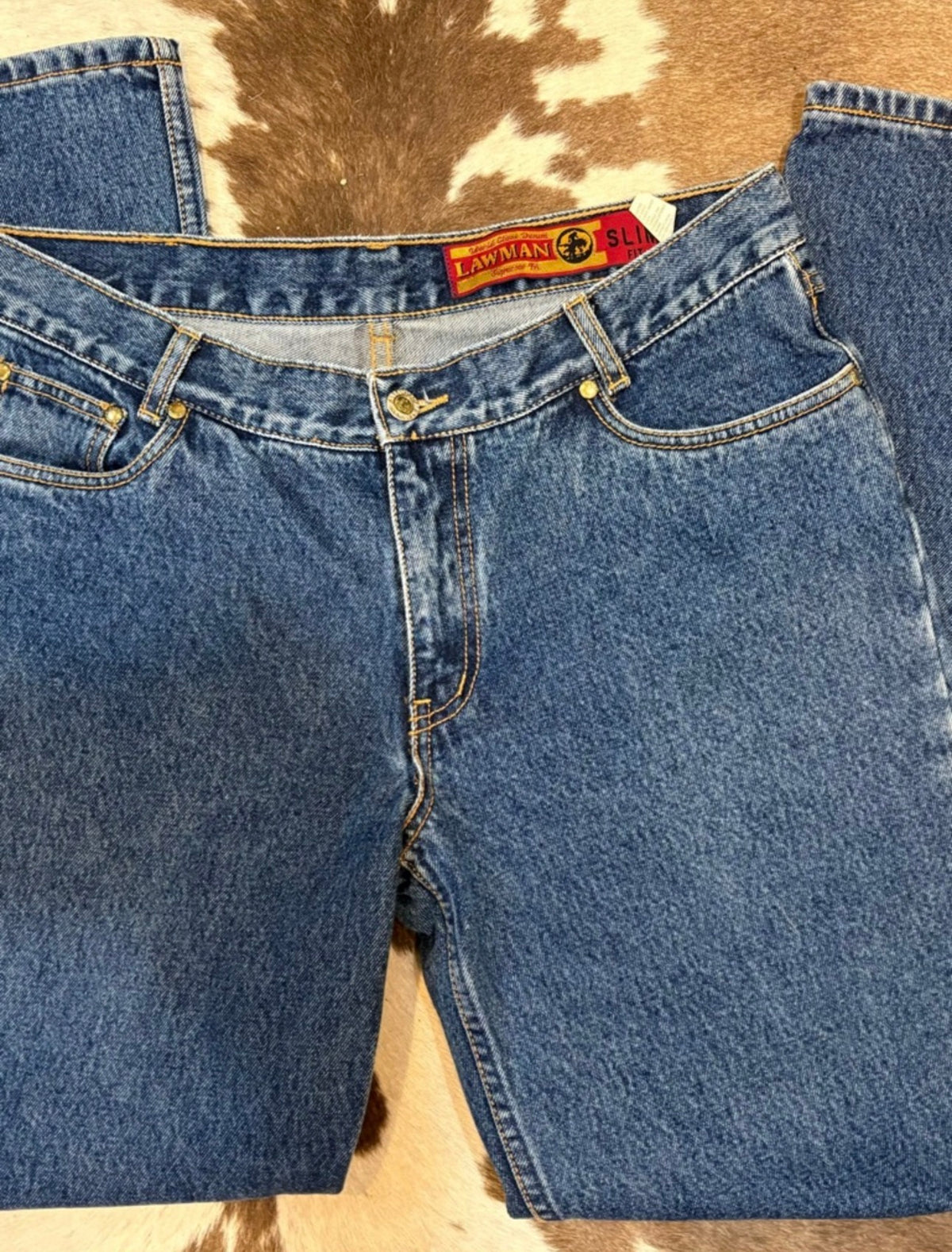 Lawman Western Women's Straight-Leg Jeans in Blue