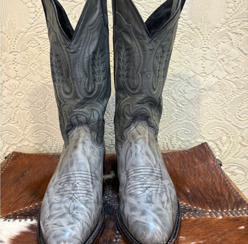 Abilene Boot Co. Men's Distressed Gray Western Boots size 8 1/2 D