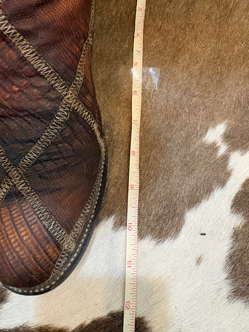 Vintage Black Label Tony Lama Exotic Reptile Patchwork Cowboy Western Boots 9 1/2 D