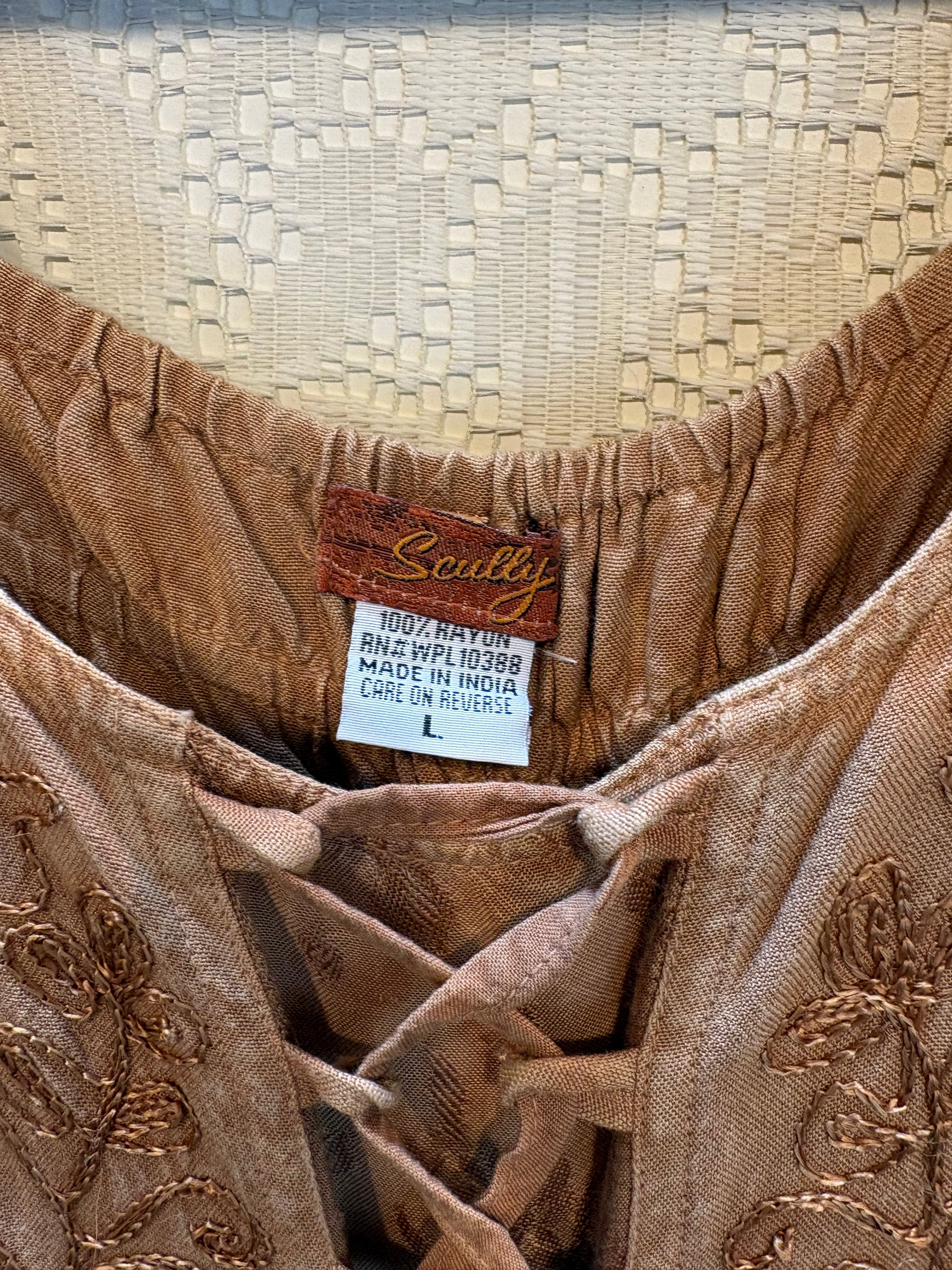 Scully Bohemian Lace Up Dress size Large