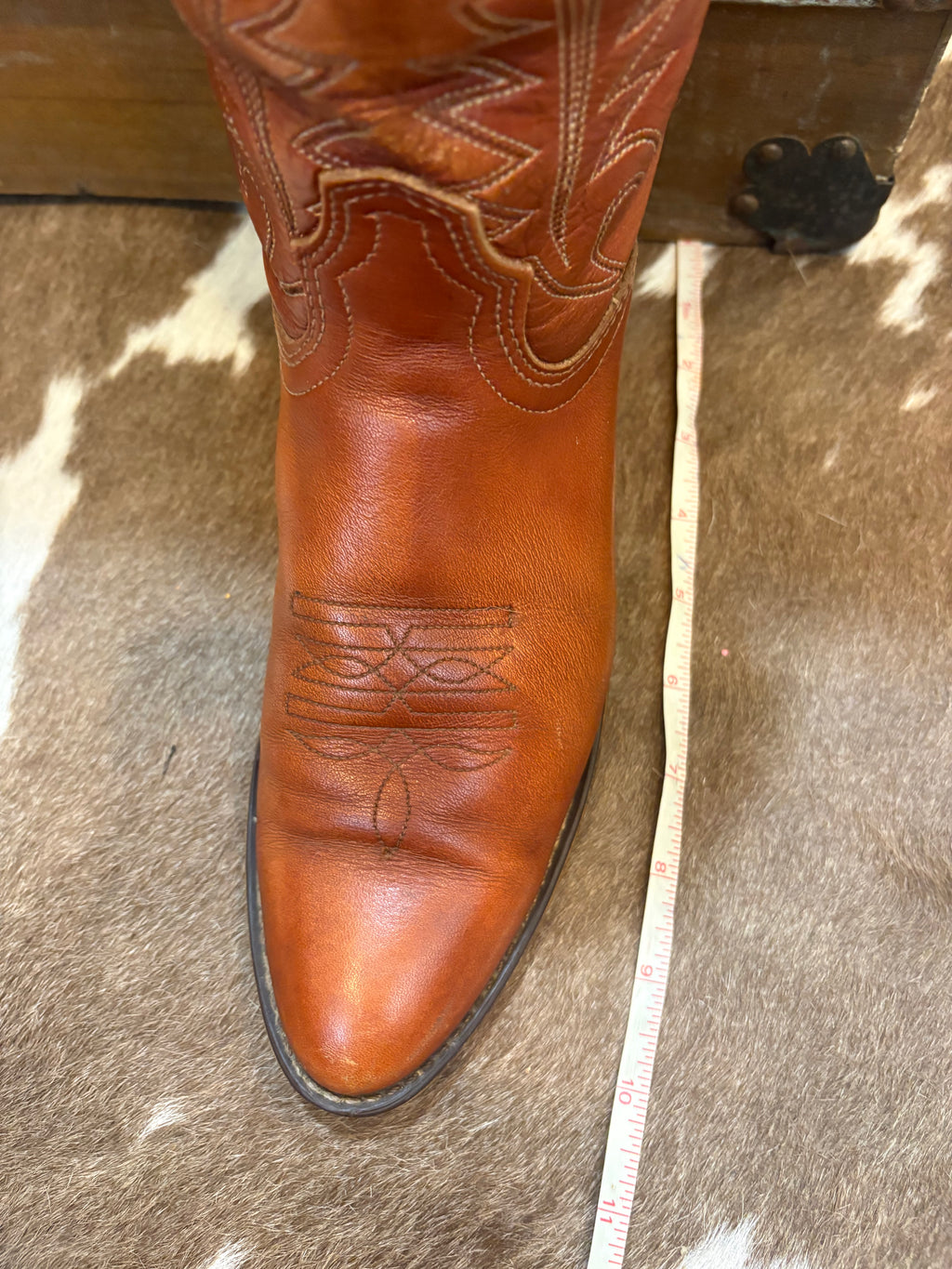 Vintage Acme Tan Leather Cowgirl Boots size 7