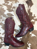 Dan Post Burgundy Cowboy Boots men’s 8.5 D women’s size 10