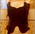 Handmade Tan Leather Corset or Gaitors