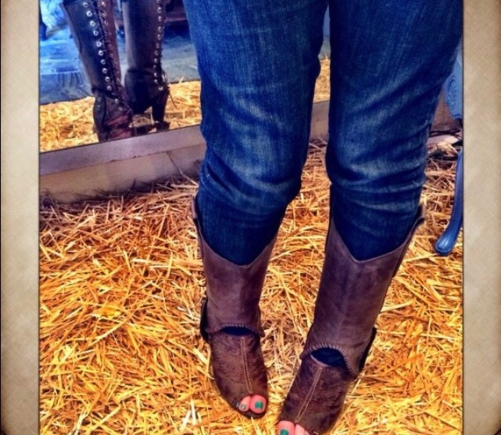 Handmade Tan Leather Corset or Gaitors