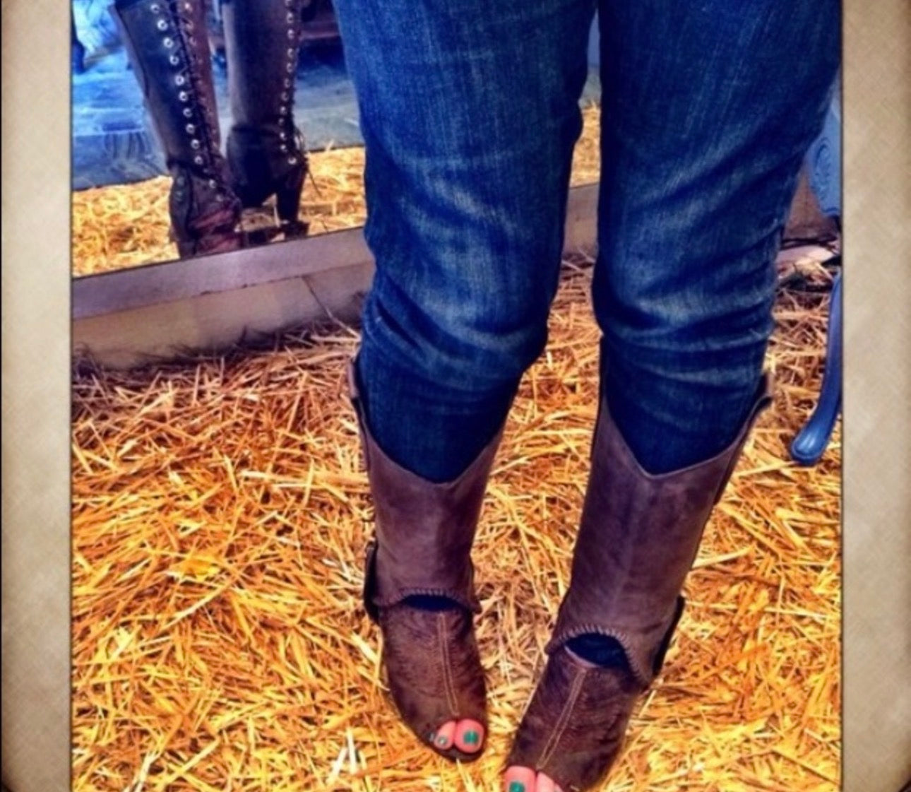 Handmade Tan Leather Corset or Gaitors